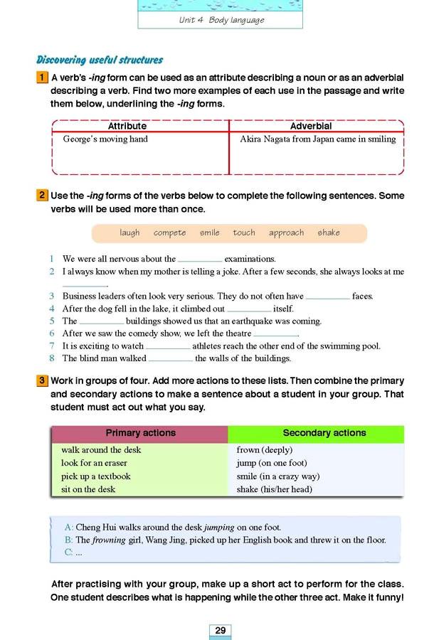 Unit 4��Body language_45